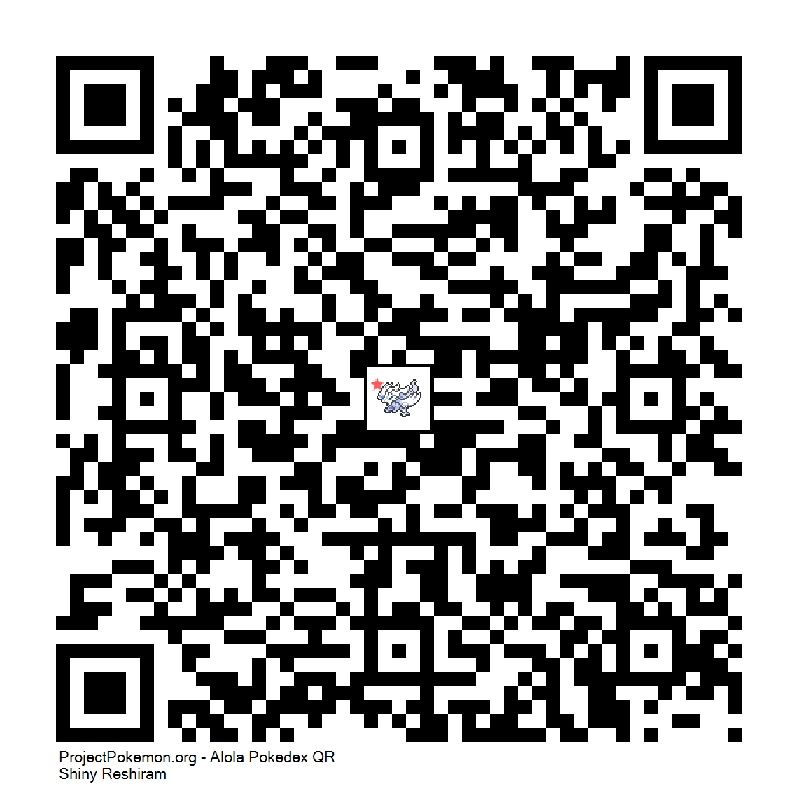 Cdigo QR de Reshiram variocolor